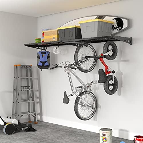 FLEXIMOUNTS 2 Pack 2x4ft Garage Storage with 4 Hooks, Black - Image 7