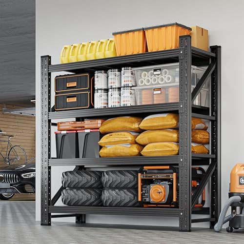 Yizosh 40" W Metal Garage Storage Shelves,Heavy Duty Adjustable Steel Organization Shelving,Utility Rack Shelf,40" W x 20" D x 60" H for Basement,Warehouse,Industrial - Image 6