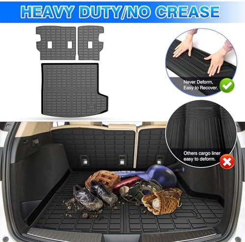 RDX Cargo mat - Trunk Mat for Acura RDX 2019-2025, All Weather Trunk Mat & Backrest Mat for RDX Accessories, Heavy Duty Rubber Mats, Car Accessories - Image 5