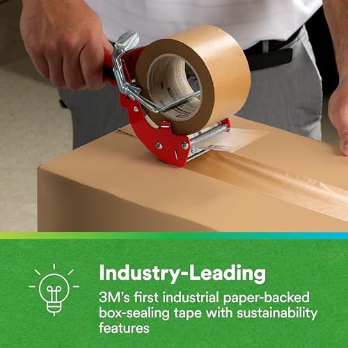 3M Scotch Performance Paper Box Sealing Tape 570,1.9" x 55 yd (48 mm x 50 m),1 Roll,Brown,Recycle-Compatible,Great for Packaging,Shipping,and Moving,(Pack of 2) - Image 3