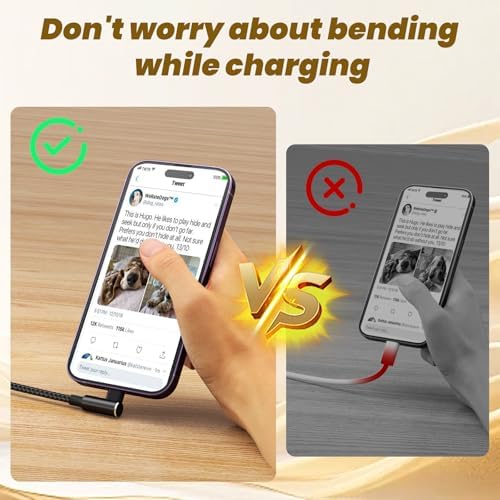 Travel Essentials 90 Degree 4 in 2 Charging Cable, 2Pack 5FT - Image 3