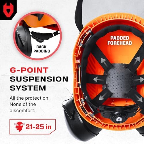 NoCry ANSI Z89.1 Rated Arborist Helmet — Chainsaw Helmet with Face Shield and Ear Muffs — Adjustable Hard Hat with Adaptive Ventilation; Impact-Resistant Mesh Face Shield for Forestry with Side Guards - Image 5