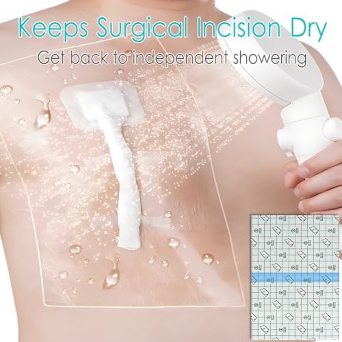 Waterproof Dialysis Catheter Shower Cover Large Coverage Shields for Peritoneal Dialysis Port Accessories PD Chest Catheter Central PICC Line Feeding Tube 10"x12"(Pack of 25) - Image 3