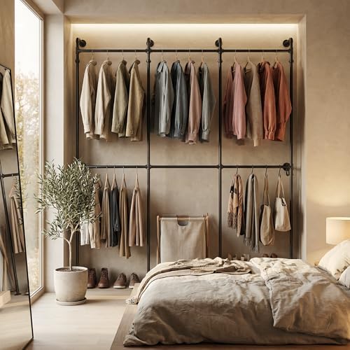Kryonix Wall Mounted Closet System, 6 Hanging Rods - Image 5