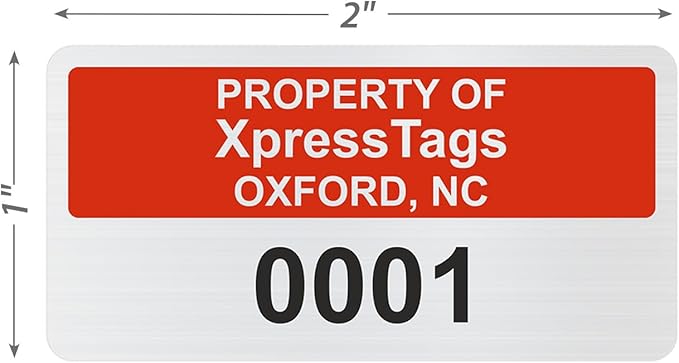 XpressTags 1" x 2" Custom Asset Tags - Image 6