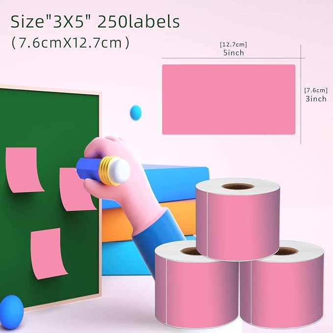 PARLAIM 3 X 5 Inch Rectangle Adhesive Color Coding Stickers, Square Inventory - Image 3