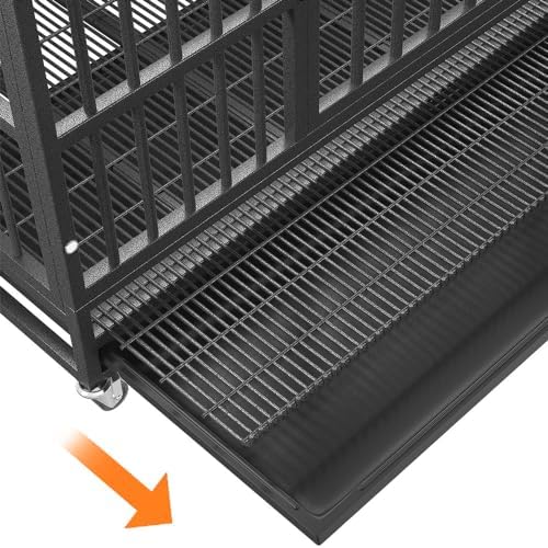 BOLDBONE 48" Furniture Dog Crate for Large Dogs, Heavy Duty Dog Kennel Indoor with Removable Crate Trays, Wheels and Stylish Wooden Top, Extra Large XL XXL Dog Cage, Woodtoop - Image 4
