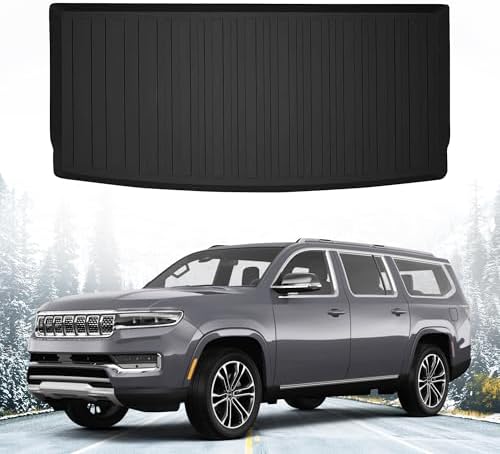 Premium Cargo Liner for Jeep Wagoneer Behind 3rd Row Seats 2022-2025 - 100% Protection - Custom Fit Car Trunk Mat - All-Season Black Cargo Mat - 3D Shaped Laser Measured Trunk Liners - Image 2