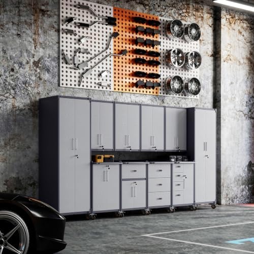 10-Piece Garage Storage Cabinets System Heavy Duty Workshop Set - Image 3