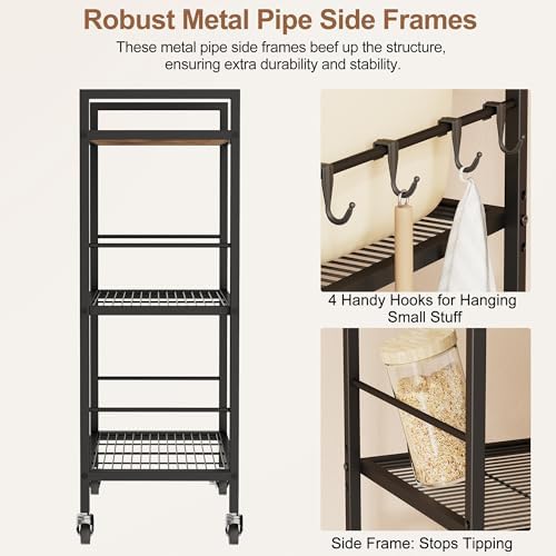 3 Tier Rolling Kitchen Microwave Cart, Utility Cart , Microwave Stand - Image 4