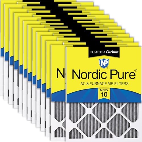 Nordic Pure 18x20x1 Pleated MERV 10 Plus Carbon Air Filters 24 Pack by NordicPure