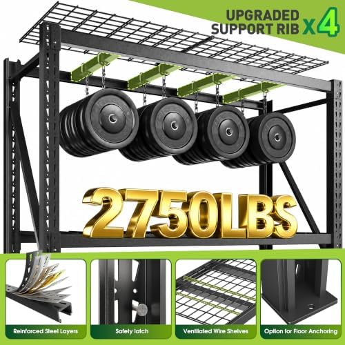 REIBII 8250LBS 2PCS Heavy Duty Garage Shelving,Industrial Metal Shelves - Image 5