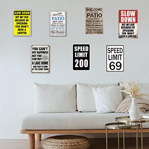 Slow Down Signs Children and Kids Play For Street Caution Warning Kids Playing Safety Tin Sign Slow Down Hit My Kid Because Of Speeding You Won't Need A Lawyer Speed Limit Crossing Guard Stop Children - Image 6