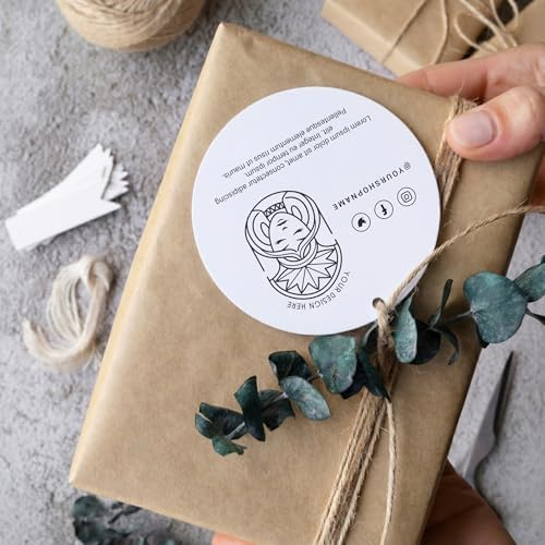 Personalized HangTags for Business - Custom Tags with Logo & Text - Customized Hang Tags for Handmade Items Wedding Business Use Clothing Tag Price Tag Jewelry Labels - Image 2