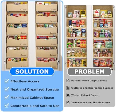 WelFurGeer Soft Close Pull Out Drawers for Kitchen Cabinets, 32" W x 21" D Pull Out Cabinet Organizer, Cabinet Drawers Slide Out, Slide Out Drawers for Kitchen Cabinets, Cabinet Pull Out Shelves - Image 3