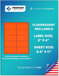 Premium Label Supply Bright Neon Color Fluorescent Stickers by PremiumLabelSupply