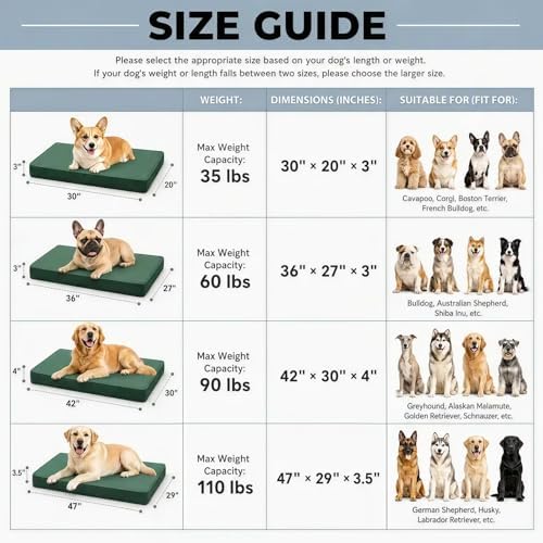 WNPETHOME Outdoor Waterproof Dog Bed Large Sized, Washable Creat Pad 42" - Image 4
