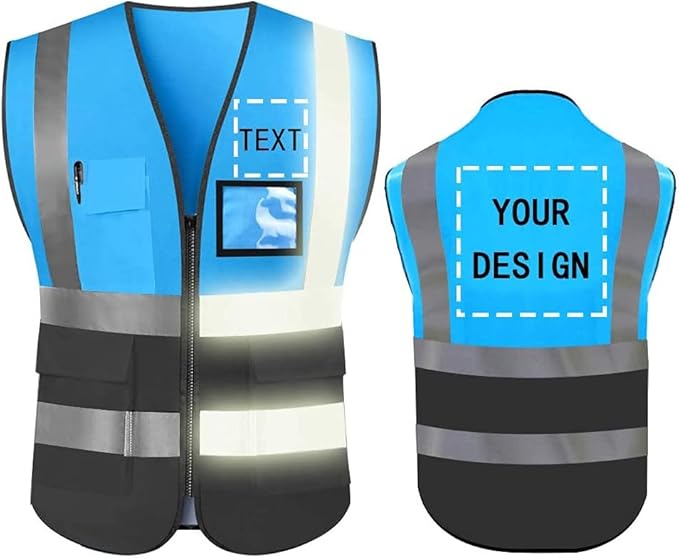 YOWESHOP High Reflective Visibility Safety Vest Custom Your Logo Safety Workwear by YOWESHOP