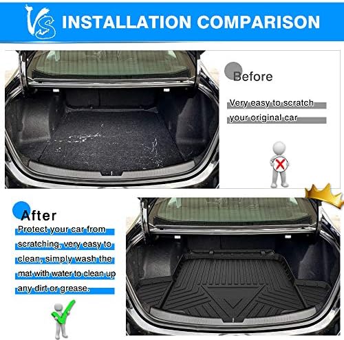 Cartist Cargo Liner Compatible with Chevrolet Malibu 2016 2017 2018 2019 2020 2022 2023 2024 2025 All Weather Trunk Mat Liner for Malibu Accessories Black - Image 4