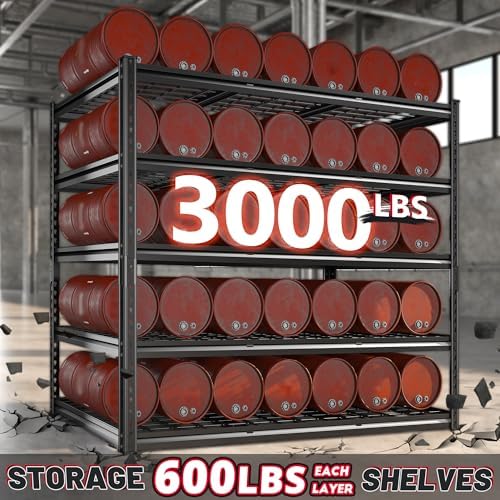 REIBII 5 Tier Heavy Duty Garage Shelving for Basement Warehouse Pantry - Image 4