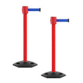 Montour Line MSR760 Set of 2 Retractable Belt Barrier Stanchion, Rubber Base by Montour+Line