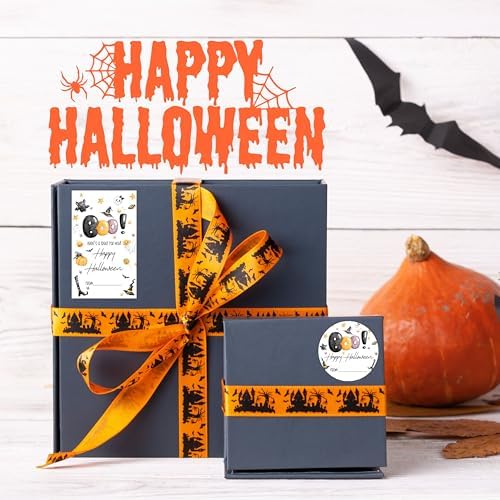 Boo! Happy Halloween Tag -20 Round & 20 Tag Shaped Cute Halloween Theme Self-Adhesive Labels for Kids Girls Teens -Party Gifts, Packaging Bags, Envelope Sealing Accessories -A03 - Image 5