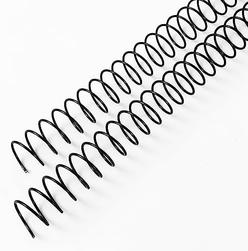 Binditek Metal Spiral Binding Coils, 12 mm, 4:1 Pitch, Black, 30 Pack by Binditek
