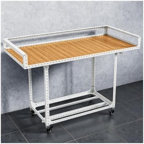 Commercial Display Cart On Wheels Mobile Vendor Stand 50kg Capacity by YJEUZCD