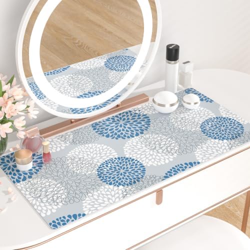 QIYI PU Leather Large Mouse Pad, Waterproof Desk Mat, 31.5" x 15.7", Dahlia - Image 6