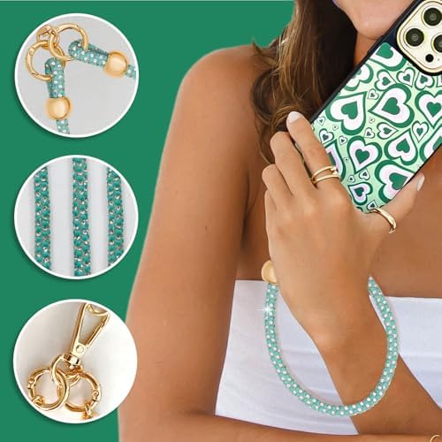 Crystal Phone Strap Crossbody and Wrist Lanyard, Anti Theft Layered & Wrist Strap Cell Phone Neck for Women - Image 4