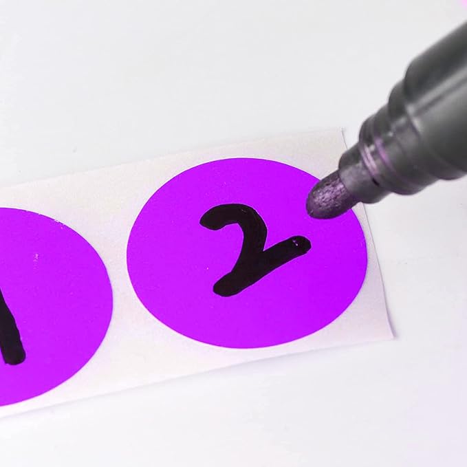 SHYGO® 1“ Purple Circle Dot Stickers Color Coding Labels - Image 3