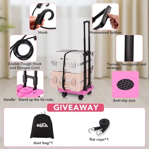 GtIiFmTe Foldable Hand Truck, Lightweight Luggage Cart for Airport Car Seat - Image 6