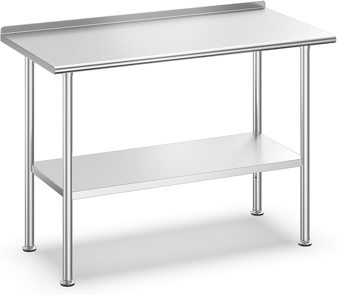 All-Stainless Steel Prep Table, 24 X 48 Inch, by Atelicf