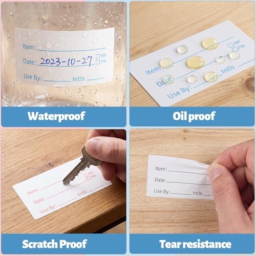 3 Rolls Removable Food Labels, 1500 Date Stickers, 1 x 2 Inch, 3 Colors - Image 4