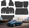 Floor Mats Full Set for Chrysler Pacifica 2017-2025 Touring Gas 7 Seater by Aroppca