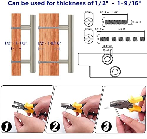 Ravinte Cabinet Handles,5" Length,3" Hole Center,Brushed Nickel,45 Pack - Image 4