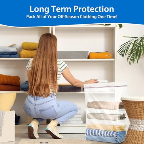 3Pack 24" x 32" 20 Gallon Jumbo Clear Plastic Storage Bag with Carry Handle - Image 7