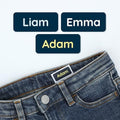 TeddyLabels - Clothing Labels for Nursing Home (60) – Self-Adhesive Name Tags for Clothes and Personal Items. Personalized Labels for Daycare, Nursing Homes, and Laundry Use - Dark Navy Blue by Teddylabels