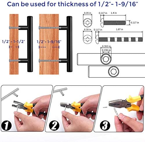 Ravinte Cabinet Handles,5" Length,3" Hole Center,Matte Black,1 Pack - Image 4