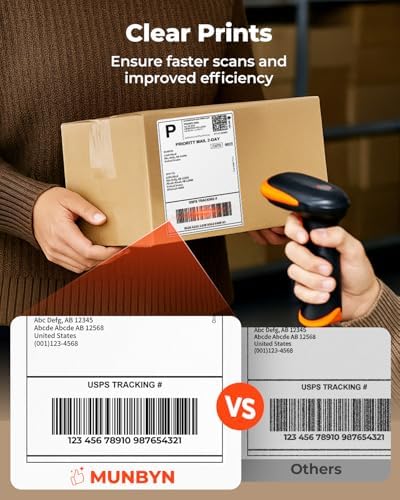 MUNBYN 4"x6" Direct Thermal Shipping Labels, Commercial Grade Permanent Adhesive Fanfold Mailing Postage Label Paper for Thermal Printers and Packages, 220 Sheets per Stack (Pack of 2) - Image 4
