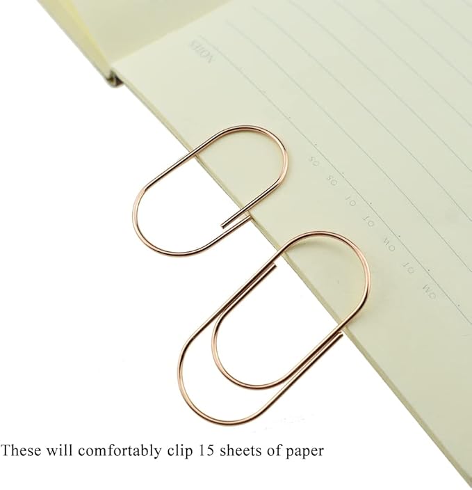 HAHIYO Paper Clips Sturdy 2 inches Length 30 Pack Wide Paperclips Heavy Duty - Image 5
