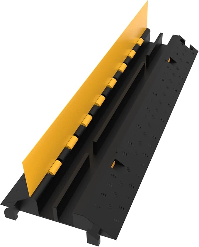 VEVOR 4 Pack Rubber Cable Protector Ramp 2 Channel Heavy Duty 66, 000LB Load - Image 12