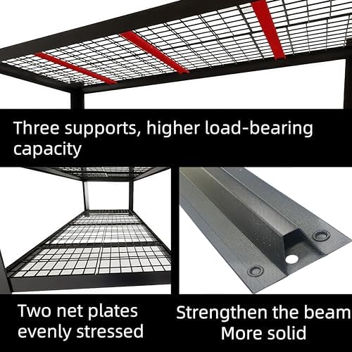 4-Tier Heavy Duty Garage Shelving, 8,000 lbs Capacity Adjustable Metal Storage Shelving Unit for Garage, Basement, Warehouse & Workshop, 71" W x 24" D x 71" H - Image 5