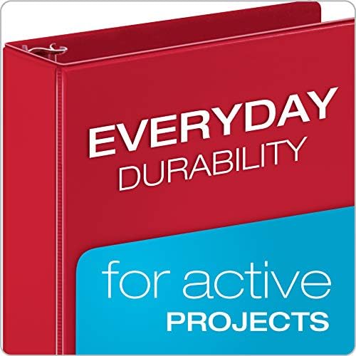 Cardinal 3 Ring Binders, Binders for School and Office, Durable 2 Inch Binder with Round Rings, Holds 475-Sheets, ClearVue Covers, Non-Stick, PVC-Free, Assorted Colors, 4 Pack (29311) - Image 2