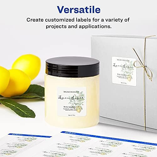 Avery Printable Blank Square Labels, 2" x 2", Matte White, 120 Customizable Labels (22816) - Image 2