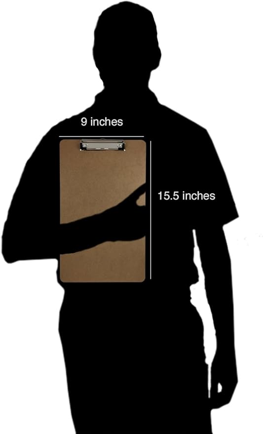 Trade Quest Legal Size Clipboard 9'' x 15.5'' Low Profile Clip Hardboard Single - Image 4
