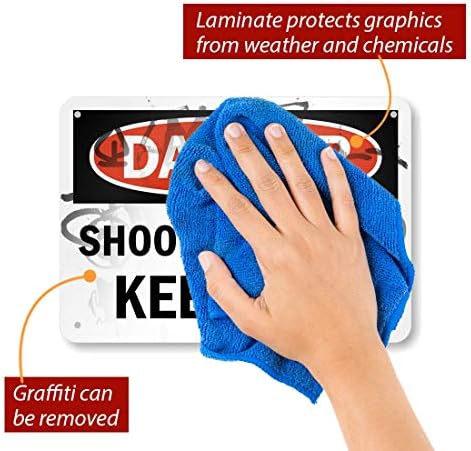 SmartSign “Danger - Shooting Range, Keep Out” Sign | 7" x 10" 3M Reflective Aluminum - Image 2