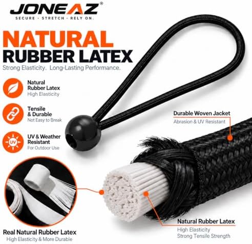 Ball Bungee 4 Inch Black Tie Down Cord 1 Inch Ball, 50-Piece - Image 4