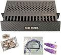 Neat Patch 2U Cable Management Kit - 1 Pack w/ 24 CAT6 Patch Cables (2FT Purple) by Electriduct