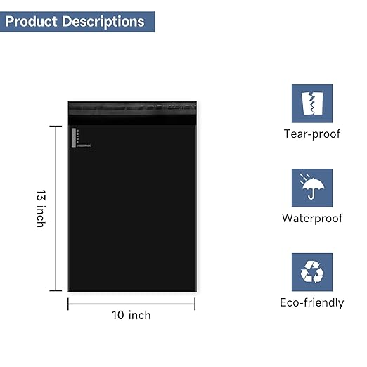 KKBESTPACK 50 Large Poly Mailers 10x13 Shipping Bags - Image 2